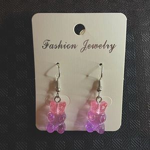 AOMU Korean Resin Gummy Bear Earrings